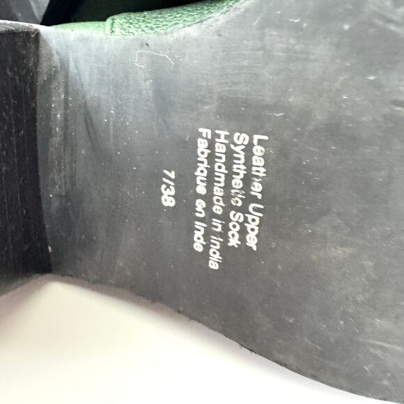 Jeffrey Campbell Womens Konda Ankle Boot Booties Size 7 Leather Western Green - Picture 9 of 10